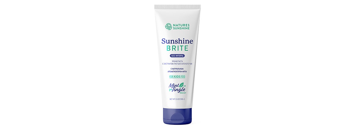 Зубная паста Саншайн Брайт с экстрактом листьев зеленого чая Sunshine Brite with green tea leaf extract